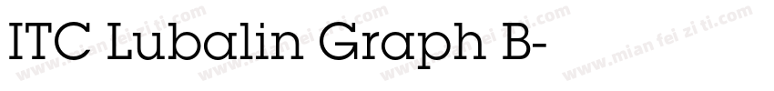 ITC Lubalin Graph B字体转换